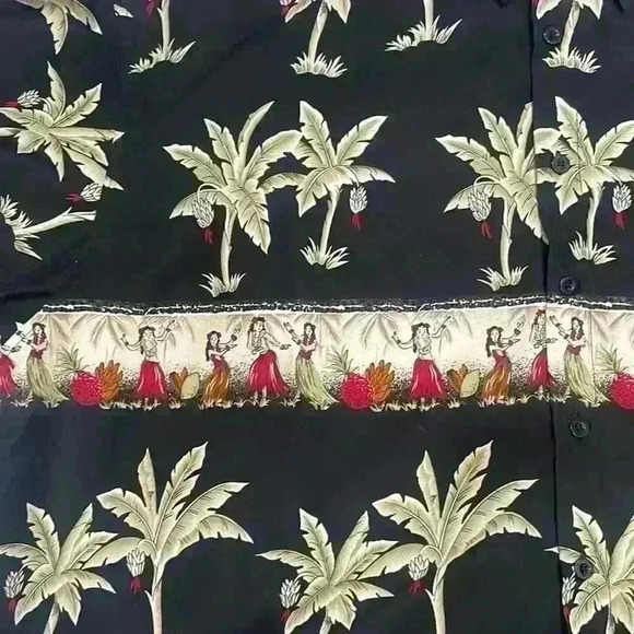 Point Zero Hawaiian hula girls print short sleeve shirt button up men’s size 3XL - Picture 4 of 13